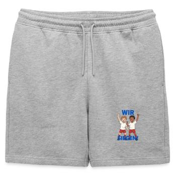 Community Spirit Kids Design - Mens' Premium Organic Sweatshorts - heather grey - Front - AI Model Male 178 light (178cm)