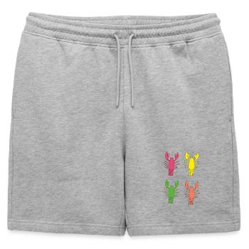 Homard coloré - Short de survêtement homme premium - gris chiné - Devant - AI Model Male 178 light (178cm)
