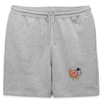 Astronaute de l’espace avec Donut Planet - Short de survêtement homme premium - gris chiné - Devant - AI Model Male 178 light (178cm)