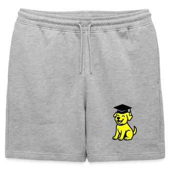 Chien de Bachelor / Chien de Diplôme - Short de survêtement homme premium - gris chiné - Devant - AI Model Male 178 light (178cm)