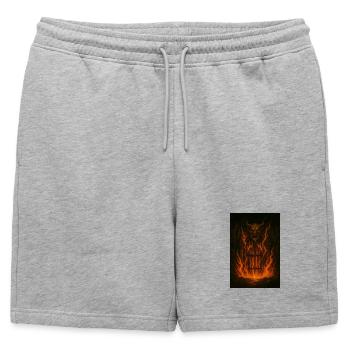 Forme démoniaque Firegate - Short de survêtement homme premium - gris chiné - Devant - AI Model Male 178 light (178cm)