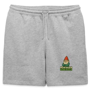 GartenGnome Dicton : Ma pelouse mes règles - Short de survêtement homme premium - gris chiné - Devant - AI Model Male 178 light (178cm)