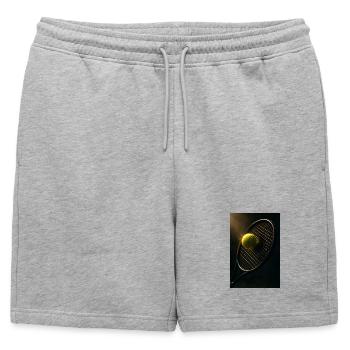 Sports - Tennis, raquette et balle - Short de survêtement homme premium - gris chiné - Devant - AI Model Male 178 light (178cm)