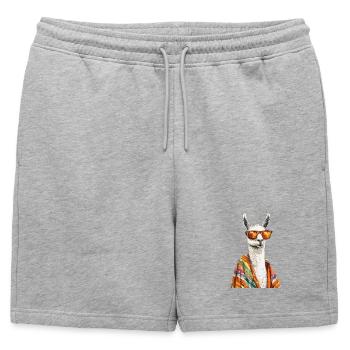 lama - Short de survêtement homme premium - gris chiné - Devant - AI Model Male 178 light (178cm)