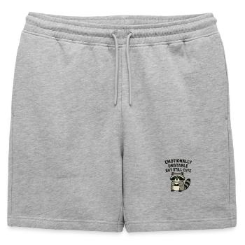 Émotionnel raton laveur mignon chaotique drôle - Short de survêtement homme premium - gris chiné - Devant - AI Model Male 178 light (178cm)