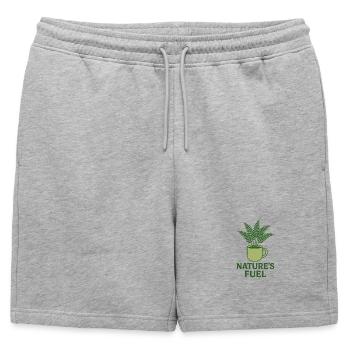 natures fuel - Mens' Premium Organic Sweatshorts - heather grey - Front - AI Model Male 178 light (178cm)