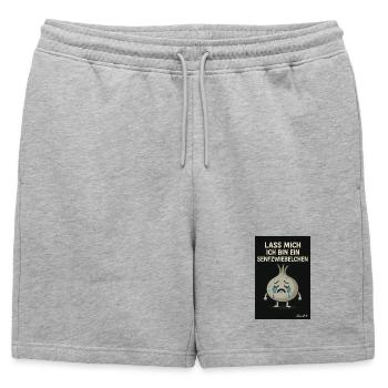 Oignon moutarde pleureur - Short de survêtement homme premium - gris chiné - Devant - AI Model Male 178 light (178cm)