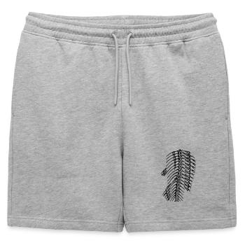 Graete - Männer Premium Organic Sweatshorts - Grau meliert - Vorne - AI Model Male 178 light (178cm)