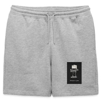 Hello Darkness – Therapy in a Glass - Mens' Premium Organic Sweatshorts - heather grey - Front - AI Model Male 178 light (178cm)