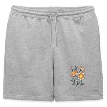 Blumen - Short de survêtement homme premium - gris chiné - Devant - AI Model Male 178 light (178cm)