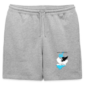 Alpes Maritimes - Short de survêtement homme premium - gris chiné - Devant - AI Model Male 178 light (178cm)