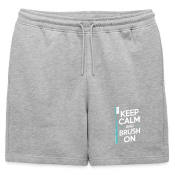 Ingénierie dentaire de précision Artwork - Short de survêtement homme premium - gris chiné - Devant - AI Model Male 178 light (178cm)
