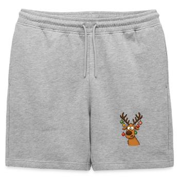Renne - Short de survêtement homme premium - gris chiné - Devant - AI Model Male 178 light (178cm)