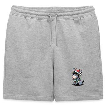 Âne Elfe Noël - Short de survêtement homme premium - gris chiné - Devant - AI Model Male 178 light (178cm)