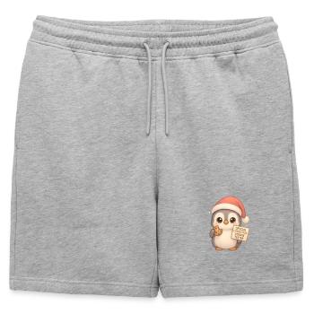 Homme en pain d’épices Cadeau des Hommes en pain d’épices - Short de survêtement homme premium - gris chiné - Devant - AI Model Male 178 light (178cm)