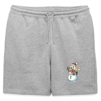 Homme en pain d’épices Cadeau des Hommes en pain d’épices - Short de survêtement homme premium - gris chiné - Devant - AI Model Male 178 light (178cm)