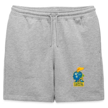 Capital suscite des étincelles de connaissance - Short de survêtement homme premium - gris chiné - Devant - AI Model Male 178 light (178cm)