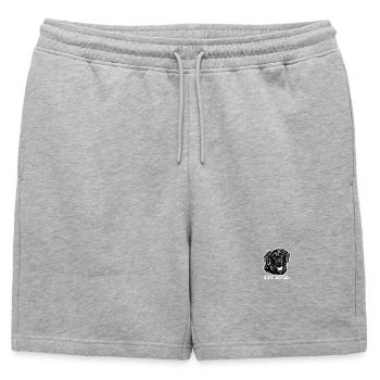 Portrait du chien amoureux du chien - Short de survêtement homme premium - gris chiné - Devant - AI Model Male 178 light (178cm)