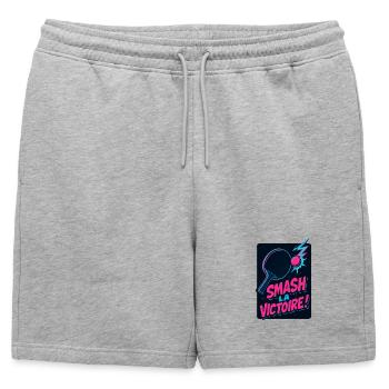 Smash la victoire ! Ping Pong - Short de survêtement homme premium - gris chiné - Devant - AI Model Male 178 light (178cm)