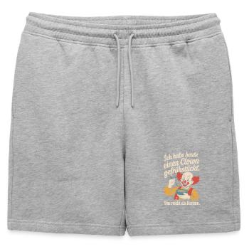 Clown Breakfast Carnival Clown Costume Replacement - Mens' Premium Organic Sweatshorts - heather grey - Front - AI Model Male 178 light (178cm)