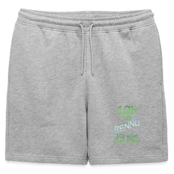 Benno as a first name - Mens' Premium Organic Sweatshorts - heather grey - Front - AI Model Male 178 light (178cm)