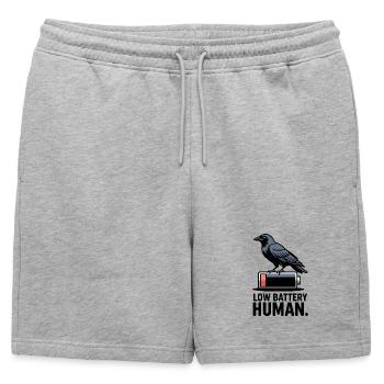 Raven à batterie faible - Short de survêtement homme premium - gris chiné - Devant - AI Model Male 178 light (178cm)