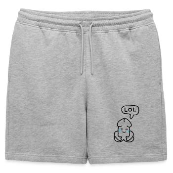 Émoticon drôle Junior LOL - Short de survêtement homme premium - gris chiné - Devant - AI Model Male 178 light (178cm)
