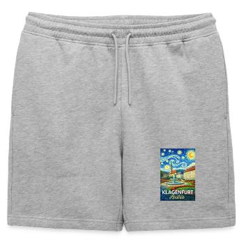 Klagenfurt, Autriche - Short de survêtement homme premium - gris chiné - Devant - AI Model Male 178 light (178cm)