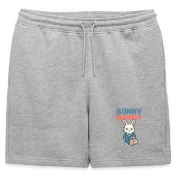Lapin de Pâques dans la poche poitrine Pâques - Short de survêtement homme premium - gris chiné - Devant - AI Model Male 178 light (178cm)