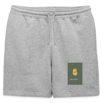 Jeu de jeu : Jeu de mots de tennis Zest - Short de survêtement homme premium - gris chiné - Devant - AI Model Male 178 light (178cm)