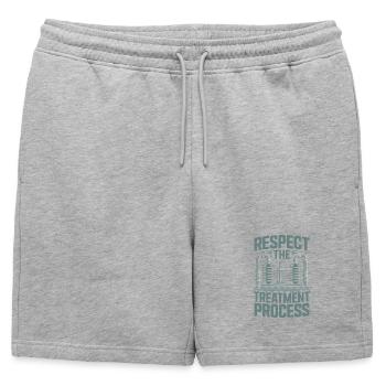 Respect du processus de traitement Traitement de l’eau - Short de survêtement homme premium - gris chiné - Devant - AI Model Male 178 light (178cm)