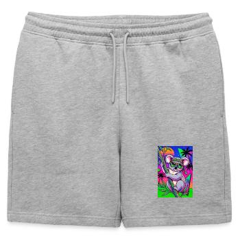 Koala - Short de survêtement homme premium - gris chiné - Devant - AI Model Male 178 light (178cm)