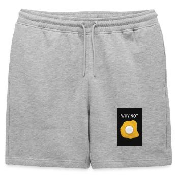 Pourquoi pas un design d’œuf minimaliste en poster moderne - Short de survêtement homme premium - gris chiné - Devant - AI Model Male 178 light (178cm)