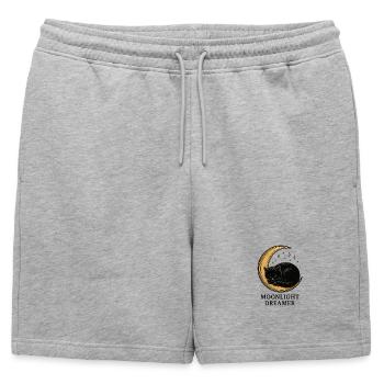 Rêveuse au clair de lune - Short de survêtement homme premium - gris chiné - Devant - AI Model Male 178 light (178cm)