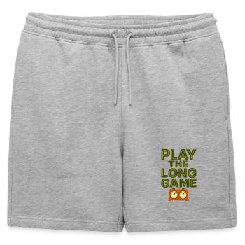 Jouez la Finale : Pendule Échecs Tactique - Short de survêtement homme premium - gris chiné - Devant - AI Model Male 178 light (178cm)