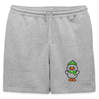 caneton - Short de survêtement homme premium - gris chiné - Devant - AI Model Male 178 light (178cm)
