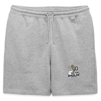 Rarement sans vélo - vélo squelette - Short de survêtement homme premium - gris chiné - Devant - AI Model Male 178 light (178cm)