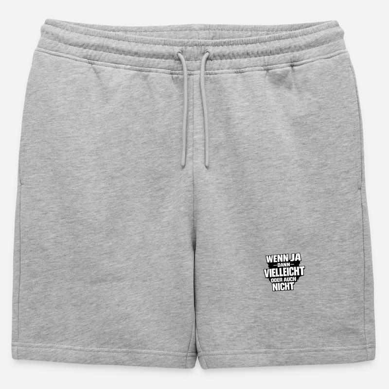Vielleicht Oder Nicht – Entscheidungswitz - Männer Premium Organic Sweatshorts - Grau meliert