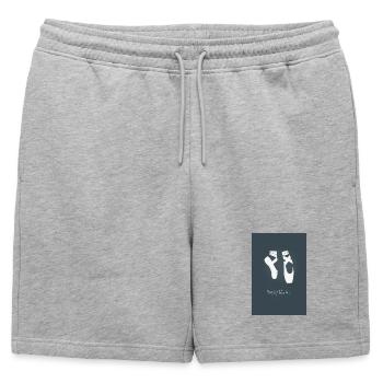 Affiche de ballet – Chaque pas raconte une histoire - Short de survêtement homme premium - gris chiné - Devant - AI Model Male 178 light (178cm)
