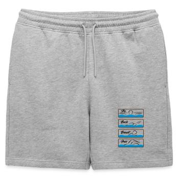 swim - Mens' Premium Organic Sweatshorts - heather grey - Front - AI Model Male 178 light (178cm)