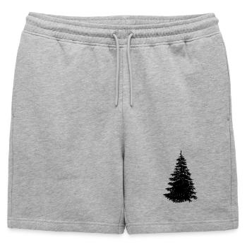 Christmas tree - Mens' Premium Organic Sweatshorts - heather grey - Front - AI Model Male 178 light (178cm)