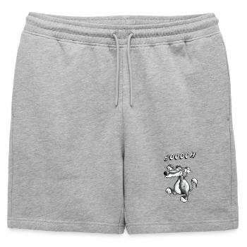 Loup sauvage - Short de survêtement homme premium - gris chiné - Devant - AI Model Male 178 light (178cm)