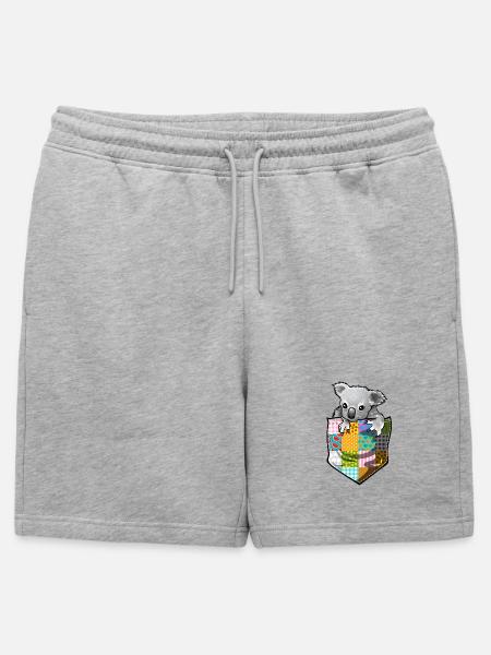 un koala dans la poche - Short de survêtement homme premium - gris chiné