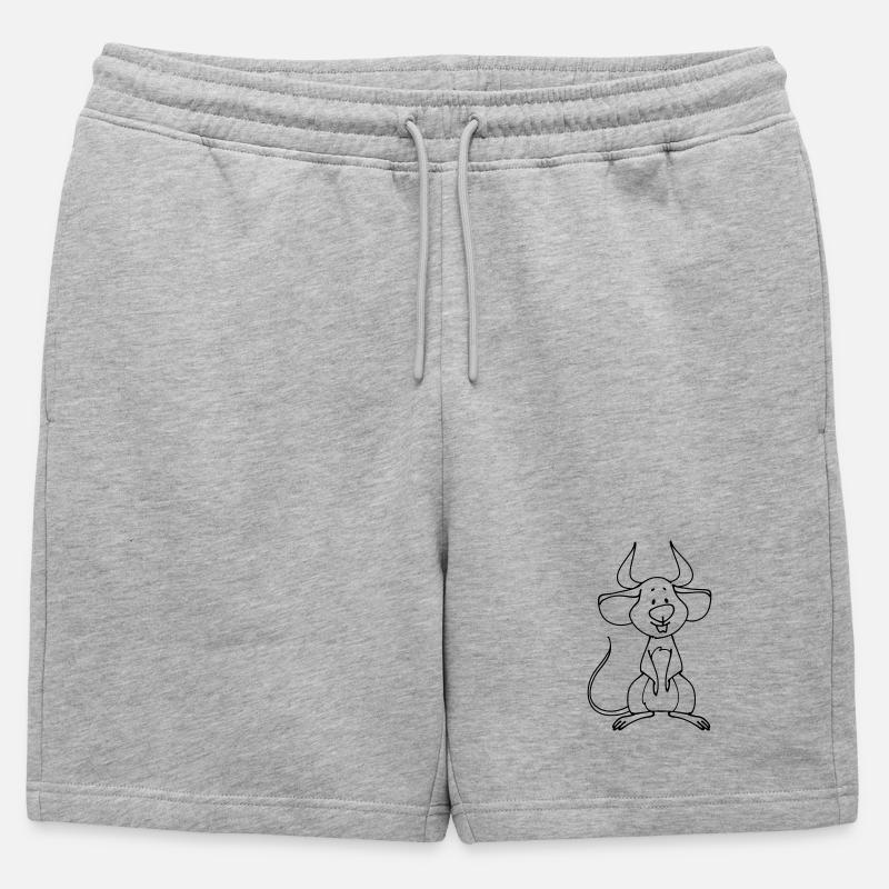 Devil's Mouse - Mens' Premium Organic Sweatshorts - heather grey