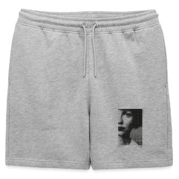 Vintage Girl № 6 by Clarissa Schwarz 2023 - Männer Premium Organic Sweatshorts - Grau meliert - Vorne - AI Model Male 178 light (178cm)