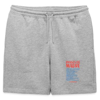 Citations de la mère - Short de survêtement homme premium - gris chiné - Devant - AI Model Male 178 light (178cm)