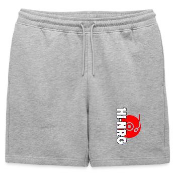 Hi-NRG Italo Disco Chemise - Short de survêtement homme premium - gris chiné - Devant - AI Model Male 178 light (178cm)