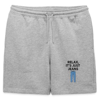 Relax It’s Just Jeans T-shirt graphique - Short de survêtement homme premium - gris chiné - Devant - AI Model Male 178 light (178cm)