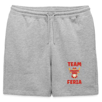 Tête de buffle avec chapeau mexicain feria - Short de survêtement homme premium - gris chiné - Devant - AI Model Male 178 light (178cm)