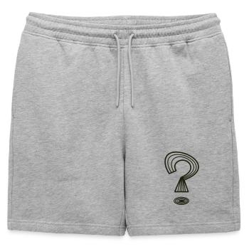 Question mark by Cean - Mens' Premium Organic Sweatshorts - heather grey - Front - AI Model Male 178 light (178cm)